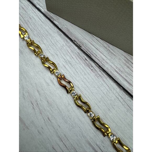 Cote d' Azur Women's 4-piece Gift Set Watch Bracelet Earrings Necklace Gold Tone - Picture 9 of 16